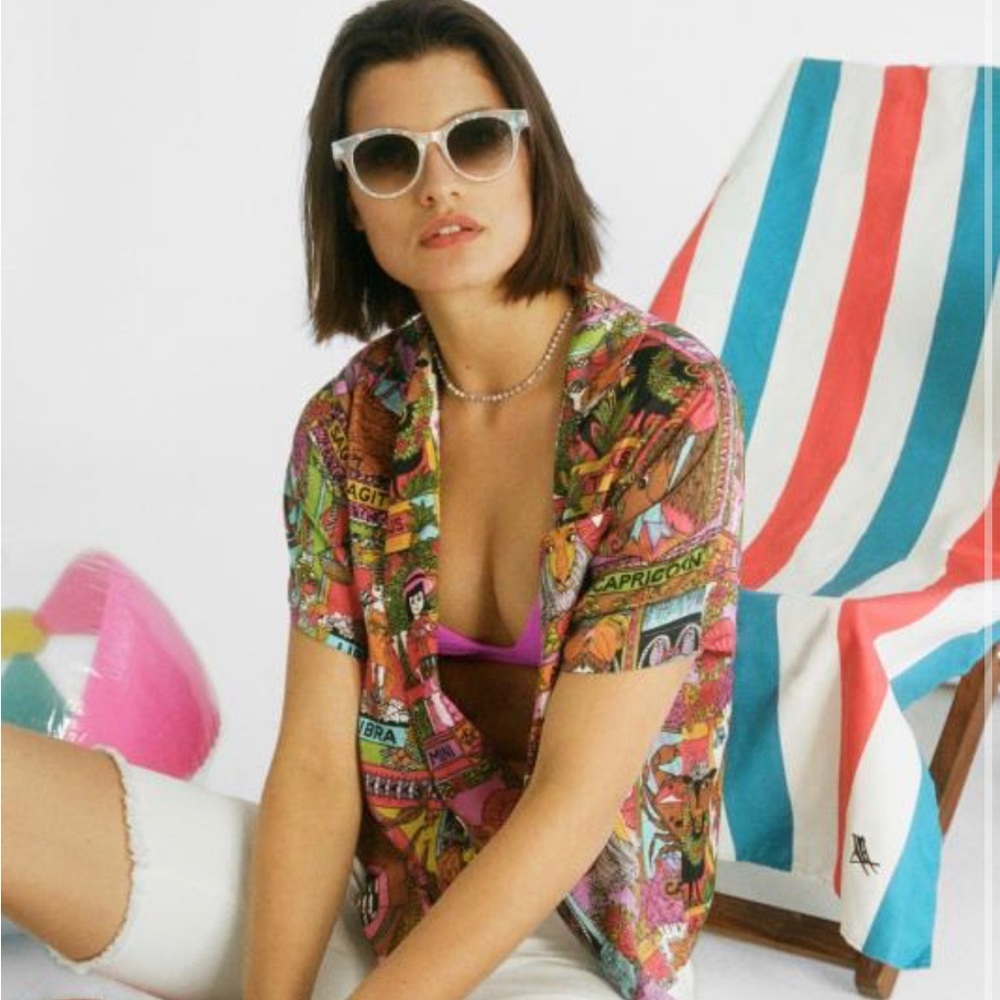 Anthropologie Postcard Buttondown size Medium